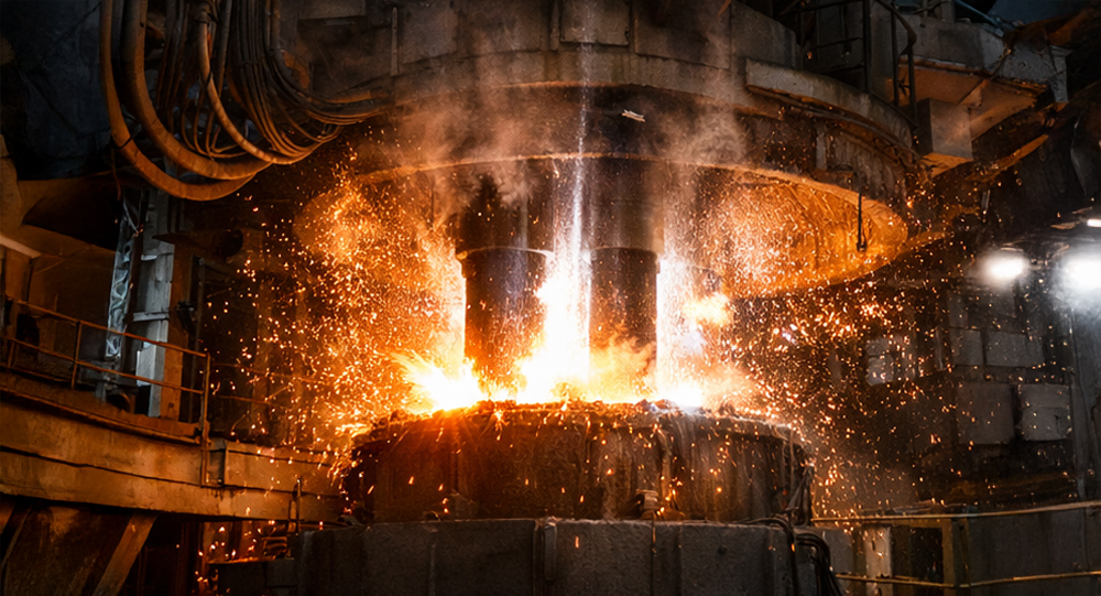 Electric Arc Furnace (EAF) – ergitme süreci ve sıvı çelik üretimi