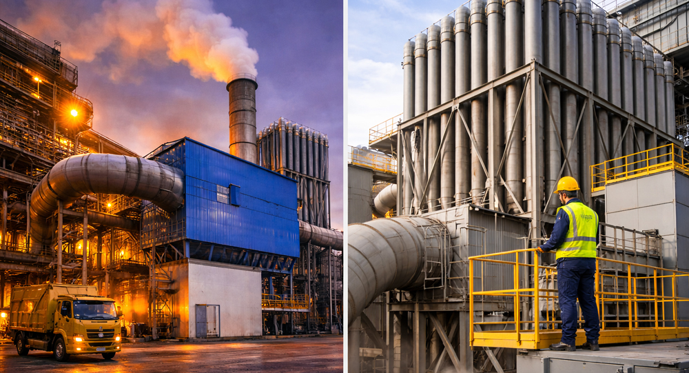 Steel plant aspiration and ducting system